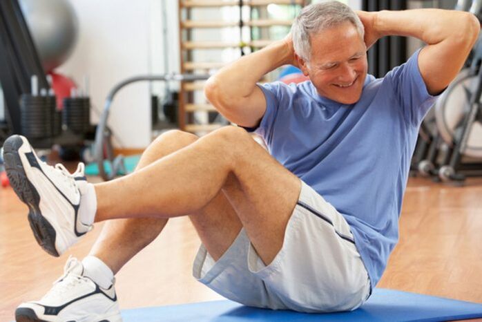 a man doing physical exercise to treat prostatitis